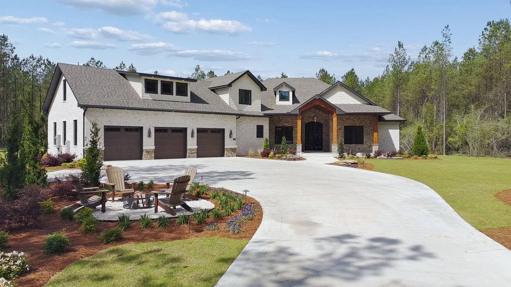 Custom brick-and-stone estate home on private acreage in Northwest Florida